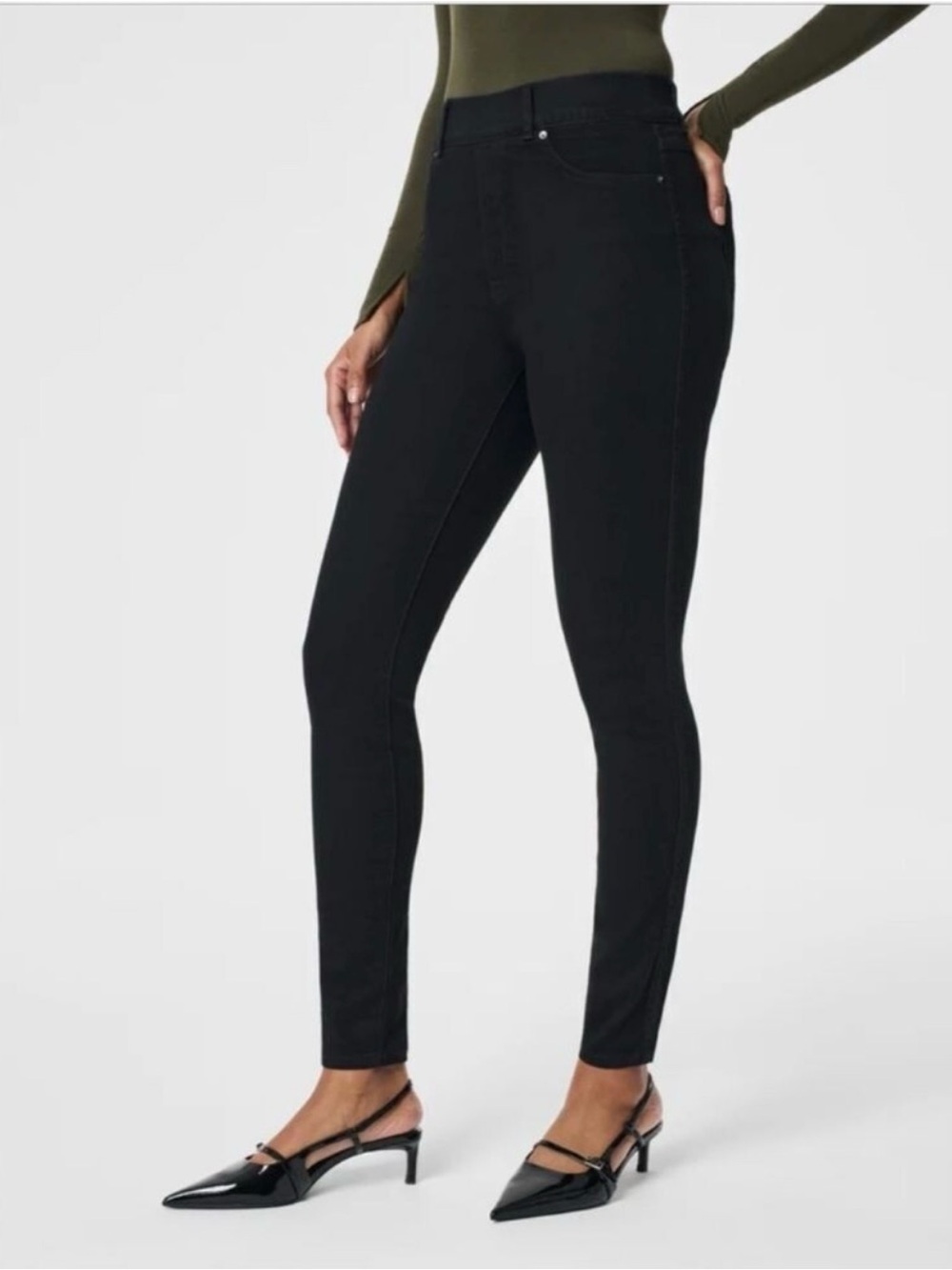 New Spanx Black Skinny Jeans Size Small Petite